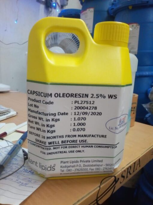 Capsicum Oleoresin 2.5% WS is a potent.