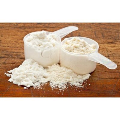 Whey protein, derived from milk, is a complete protein source with essential amino acids.
